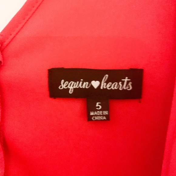 Sequin Hearts Red Floral Embroidered Mini Dress-5 - Picture 4 of 6